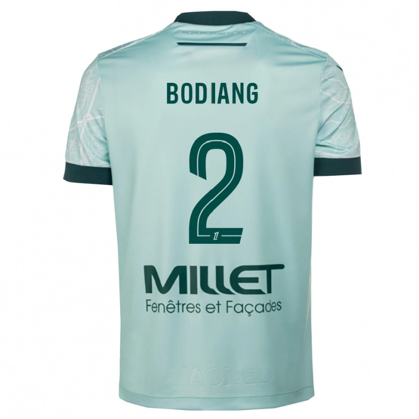 DanxenキッズMoutanabi Bodiang#2緑白アウェイシャツ2025/26ジャージーユニフォーム