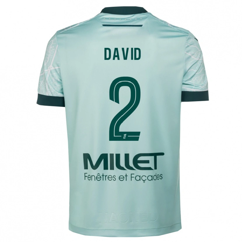 Danxenキッズティモテー・デイビット#2緑白アウェイシャツ2025/26ジャージーユニフォーム