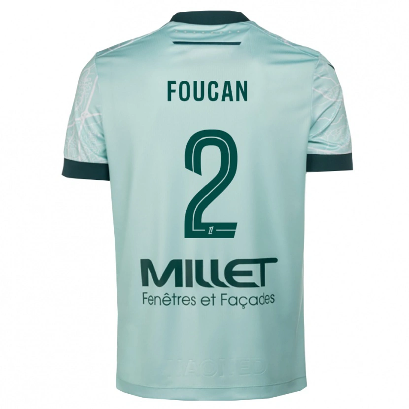 DanxenキッズJalen Foucan#2緑白アウェイシャツ2025/26ジャージーユニフォーム