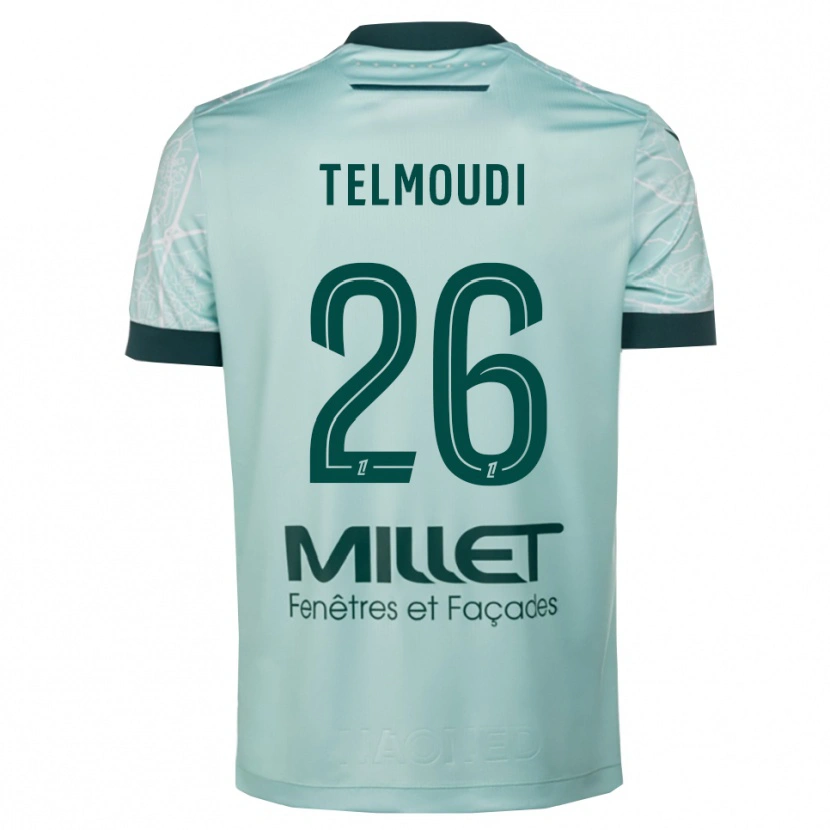 DanxenキッズNaïm Telmoudi#26緑白アウェイシャツ2025/26ジャージーユニフォーム