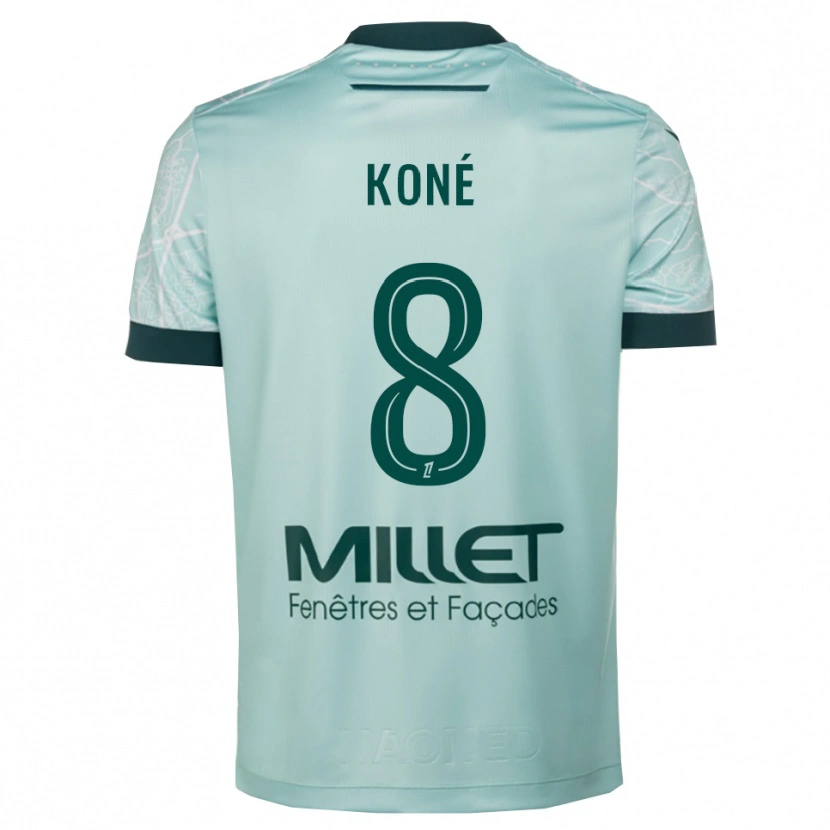 DanxenキッズKassoum Koné#8緑白アウェイシャツ2025/26ジャージーユニフォーム
