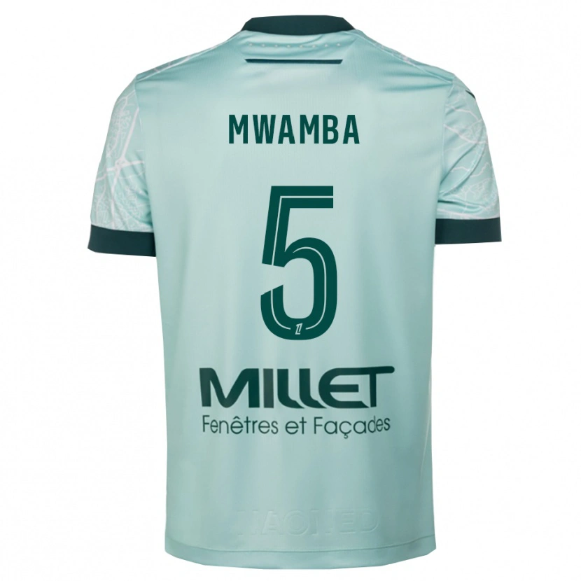 DanxenキッズMusunda Mwamba#5緑白アウェイシャツ2025/26ジャージーユニフォーム