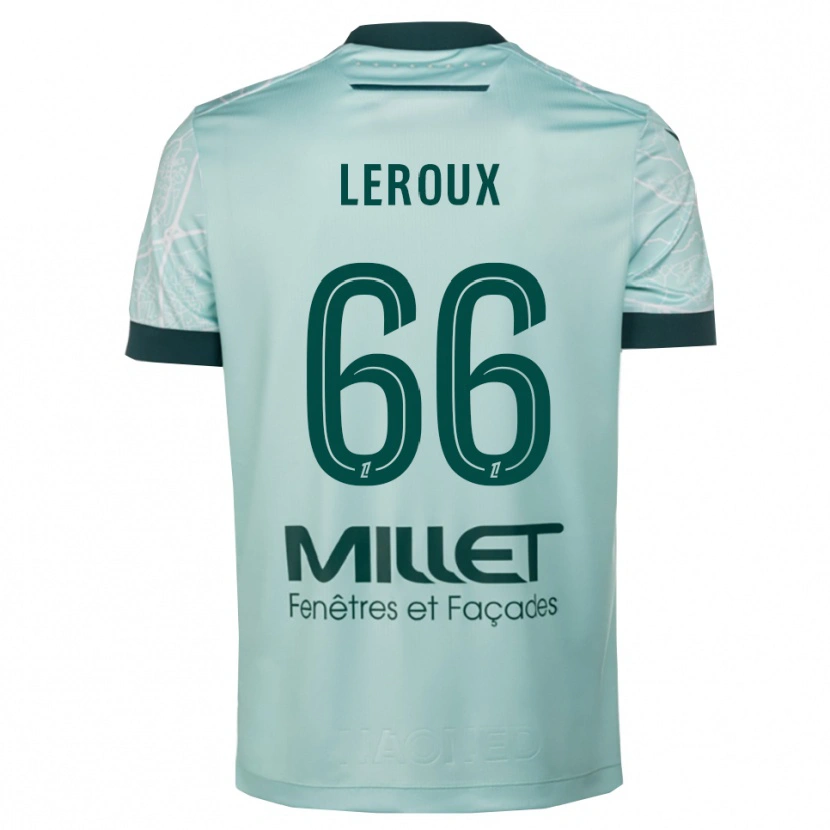 Danxenキッズルイス・ルルー#66緑白アウェイシャツ2025/26ジャージーユニフォーム