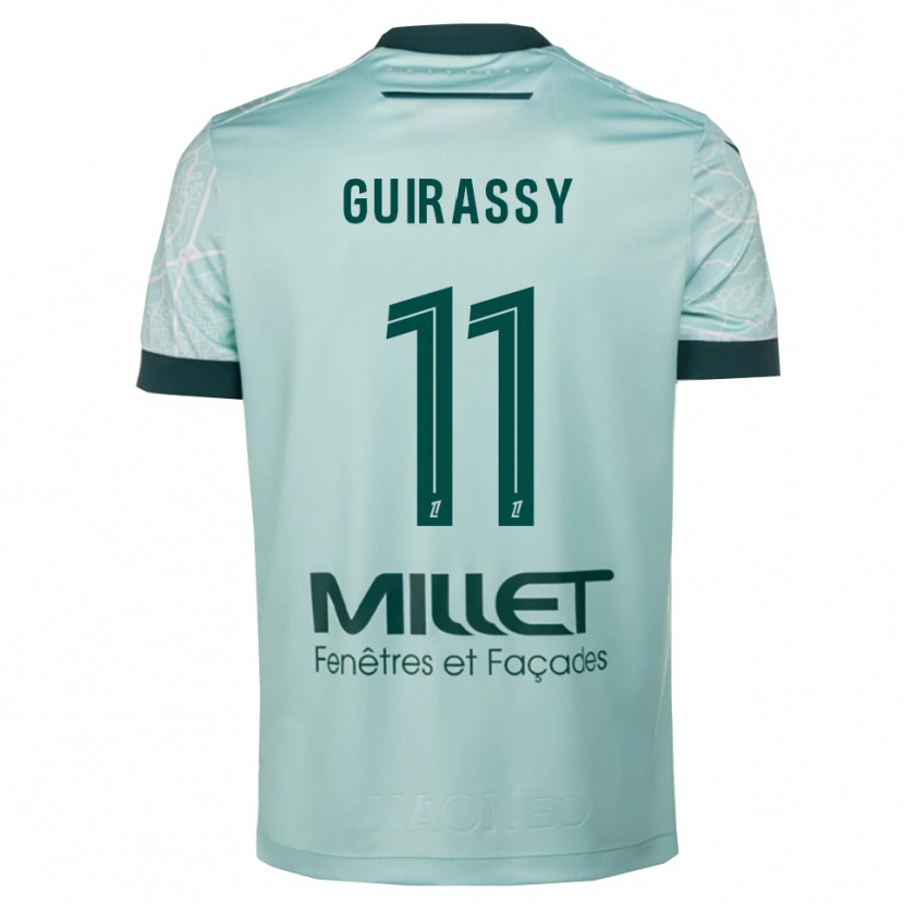 DanxenキッズHerba Guirassy#11緑白アウェイシャツ2025/26ジャージーユニフォーム