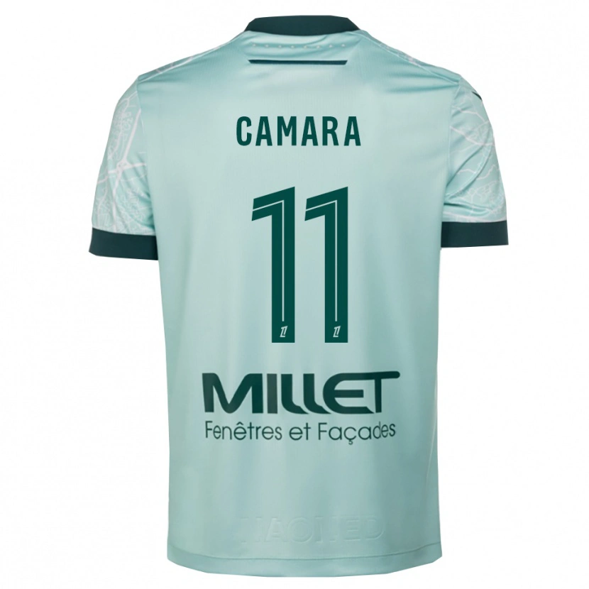 Danxenキッズアブバカル・カマラ#11緑白アウェイシャツ2025/26ジャージーユニフォーム