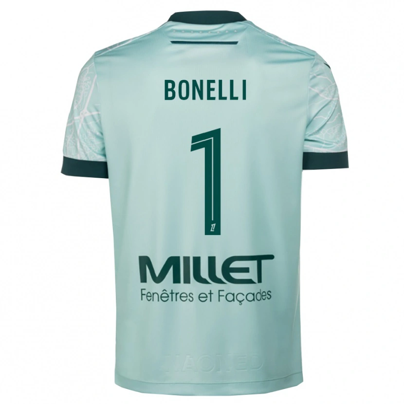 Danxenキッズルーカス・ボネッリ#1緑白アウェイシャツ2025/26ジャージーユニフォーム
