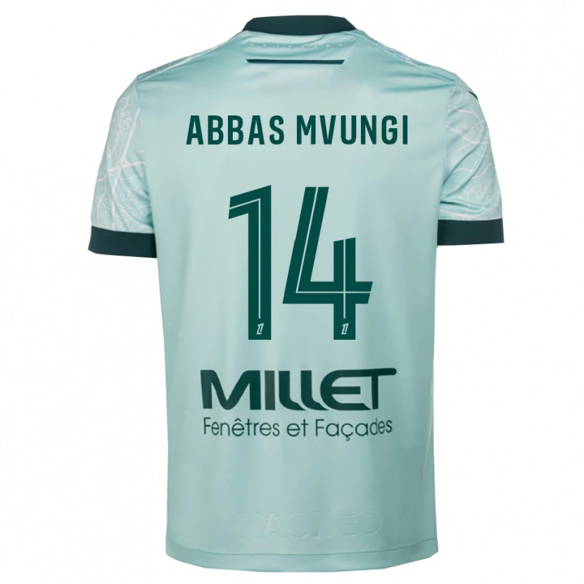 DanxenキッズOmar Abbas Mvungi#14緑白アウェイシャツ2025/26ジャージーユニフォーム