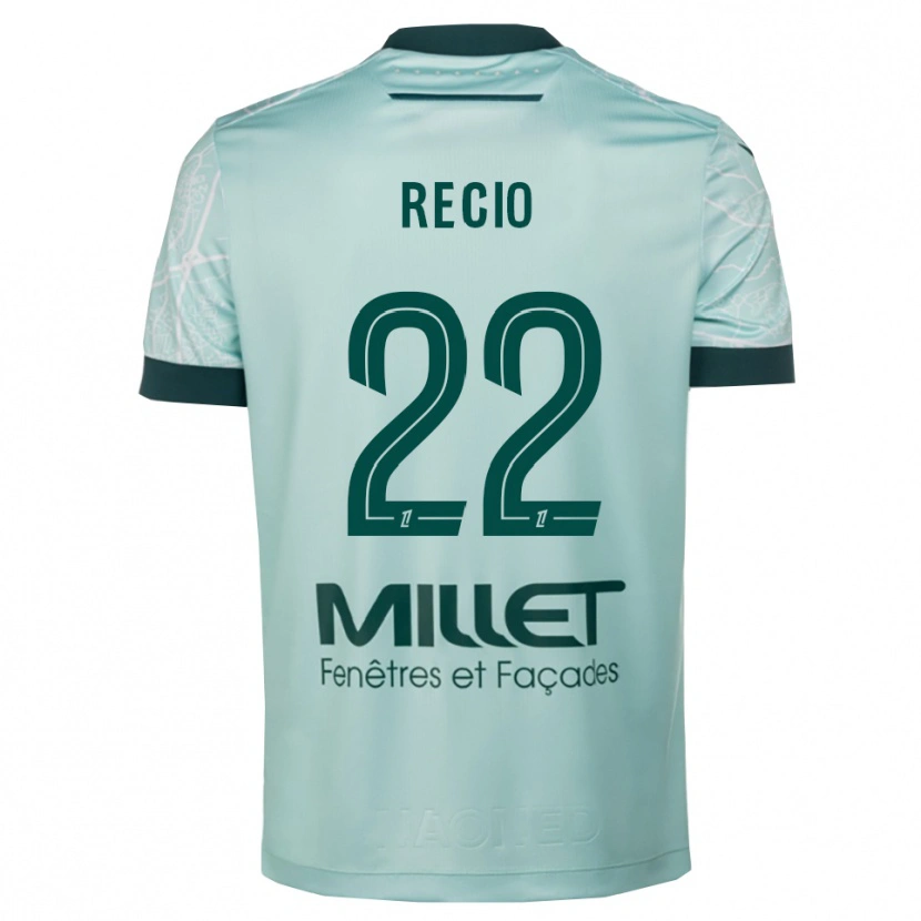 DanxenキッズAndrea Recio#22緑白アウェイシャツ2025/26ジャージーユニフォーム