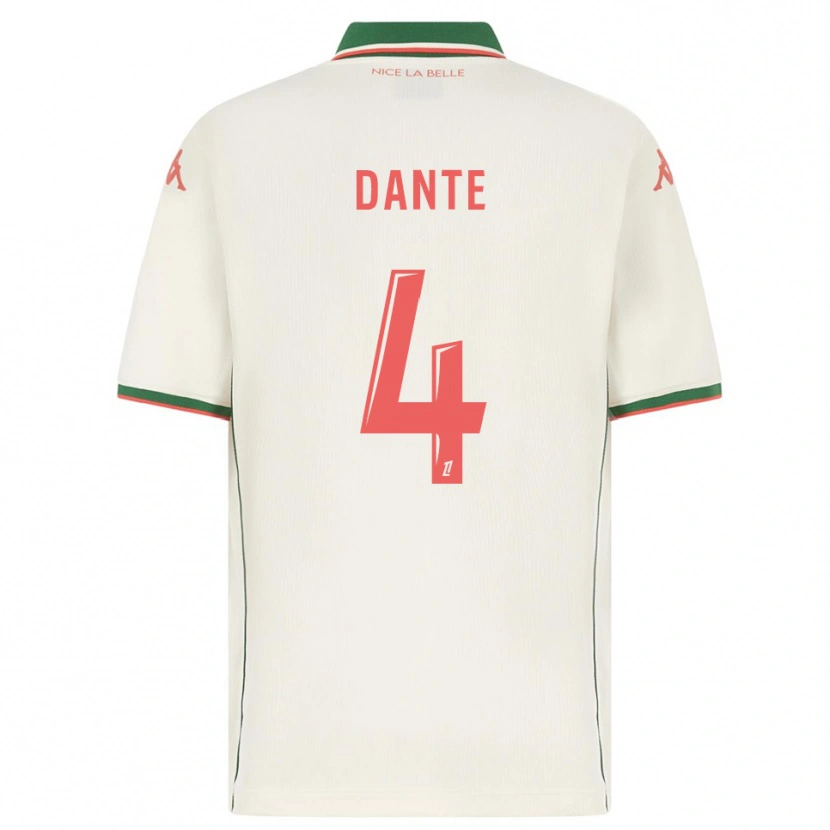 DanxenキッズDante#4白緑アウェイシャツ2025/26ジャージーユニフォーム