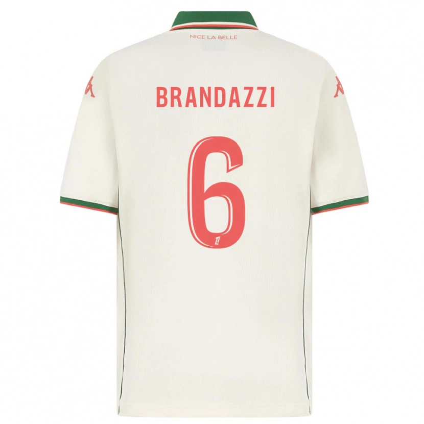 DanxenキッズFiona Brandazzi#6白緑アウェイシャツ2025/26ジャージーユニフォーム