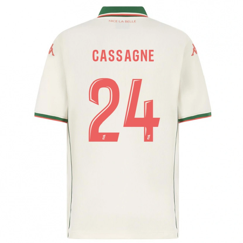 DanxenキッズLéa Cassagne#24白緑アウェイシャツ2025/26ジャージーユニフォーム