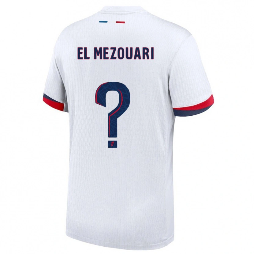 DanxenキッズSalah-Dine El Mezouari#0白赤アウェイシャツ2025/26ジャージーユニフォーム