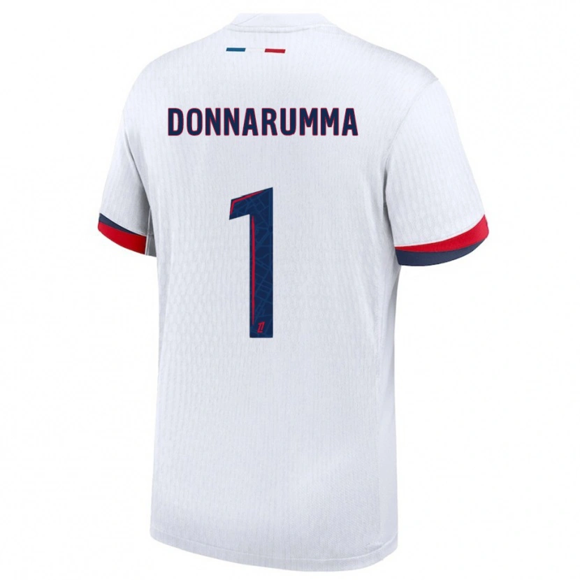 Danxenキッズジャンルイジ・ドンナルンマ#1白赤アウェイシャツ2025/26ジャージーユニフォーム