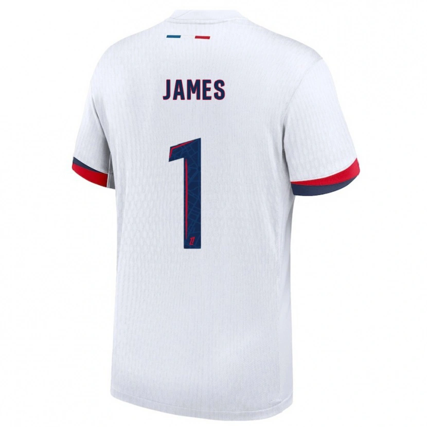 DanxenキッズMartin James#1白赤アウェイシャツ2025/26ジャージーユニフォーム