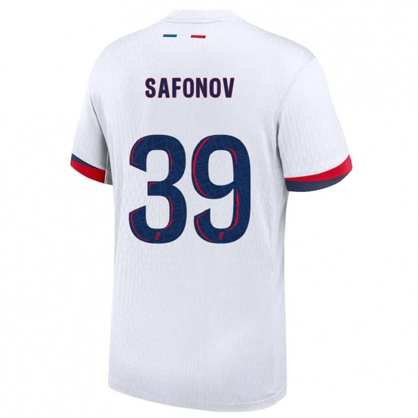 Danxenキッズマトヴェイ・サフォノフ#39白赤アウェイシャツ2025/26ジャージーユニフォーム