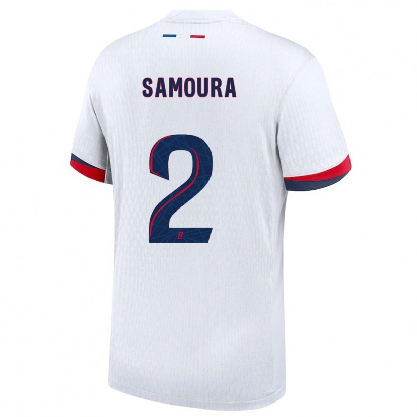 Danxenキッズティニバ・サモウラ#2白赤アウェイシャツ2025/26ジャージーユニフォーム