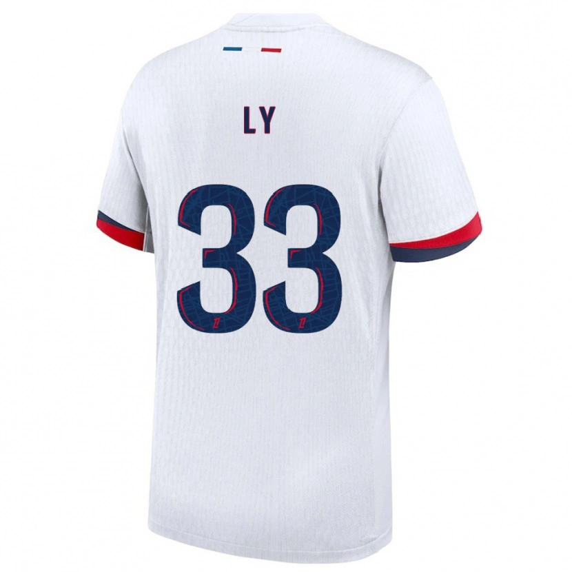 Danxenキッズイライジャ・リー#33白赤アウェイシャツ2025/26ジャージーユニフォーム