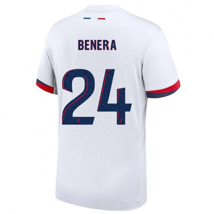 Danxenキッズベイビー・ジョーディ・ベネラ#24白赤アウェイシャツ2025/26ジャージーユニフォーム