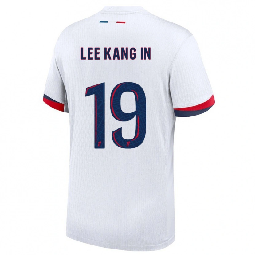 Danxenキッズ李康仁#19白赤アウェイシャツ2025/26ジャージーユニフォーム