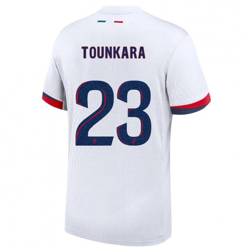 Danxenキッズアイサトゥ・トゥンカラ#23白赤アウェイシャツ2025/26ジャージーユニフォーム