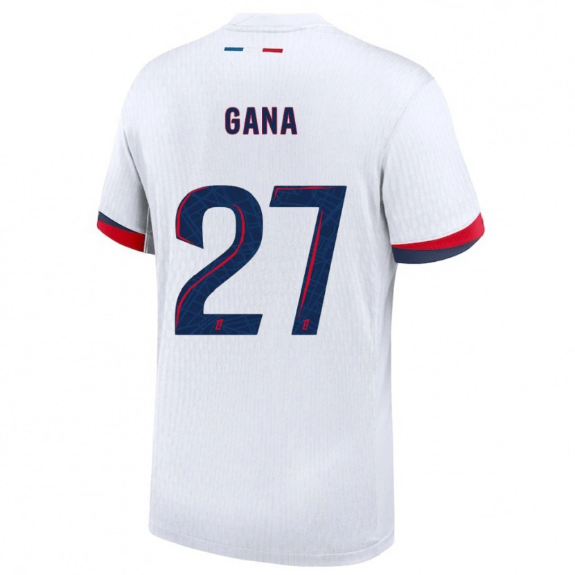 Danxenキッズイドリッサ・ゲイェ#27白赤アウェイシャツ2025/26ジャージーユニフォーム