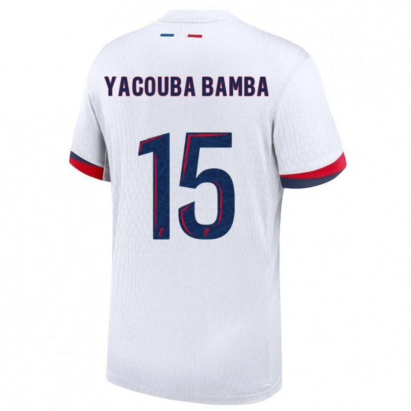 DanxenキッズBen Yacouba Bamba#15白赤アウェイシャツ2025/26ジャージーユニフォーム