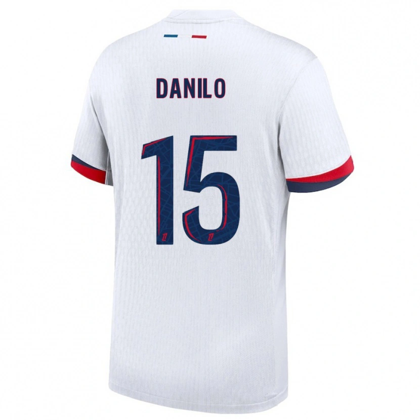 Danxenキッズダニーロ・ルイス・エーリオ・ペレイラ#15白赤アウェイシャツ2025/26ジャージーユニフォーム