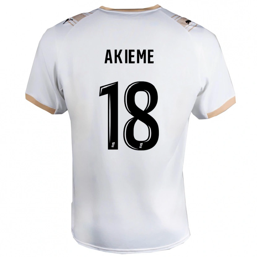 Danxenキッズセルヒオ・アキエメ#18白黒アウェイシャツ2025/26ジャージーユニフォーム