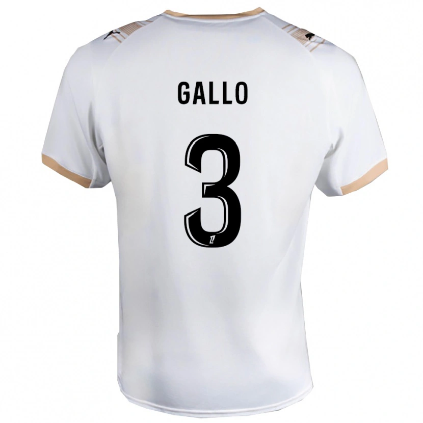 DanxenキッズNoan Gallo#3白黒アウェイシャツ2025/26ジャージーユニフォーム