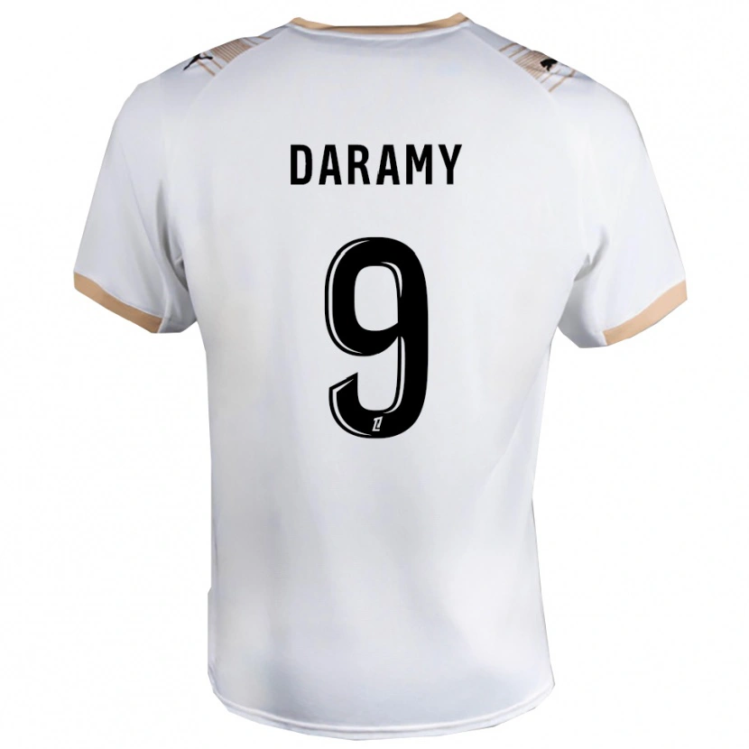 Danxenキッズモハメド・ダラミー#9白黒アウェイシャツ2025/26ジャージーユニフォーム