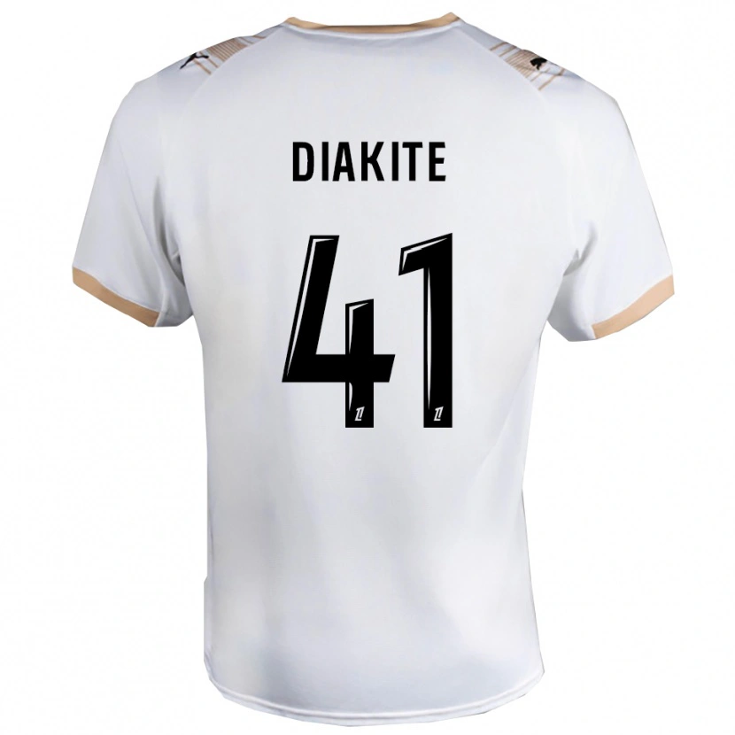 Danxenキッズイブラヒム・ディアキテ#41白黒アウェイシャツ2025/26ジャージーユニフォーム