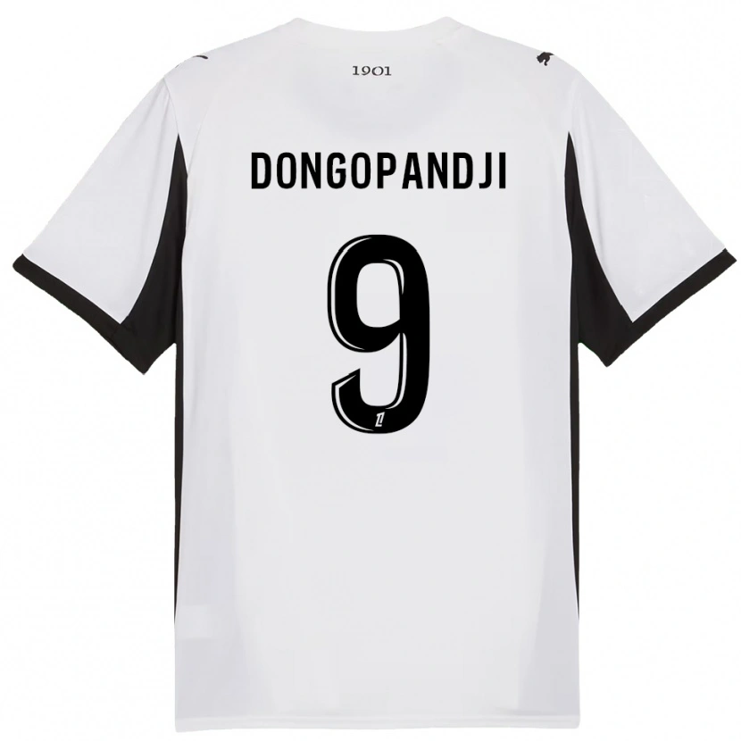 DanxenキッズKelvin Dongopandji#9白黒アウェイシャツ2025/26ジャージーユニフォーム