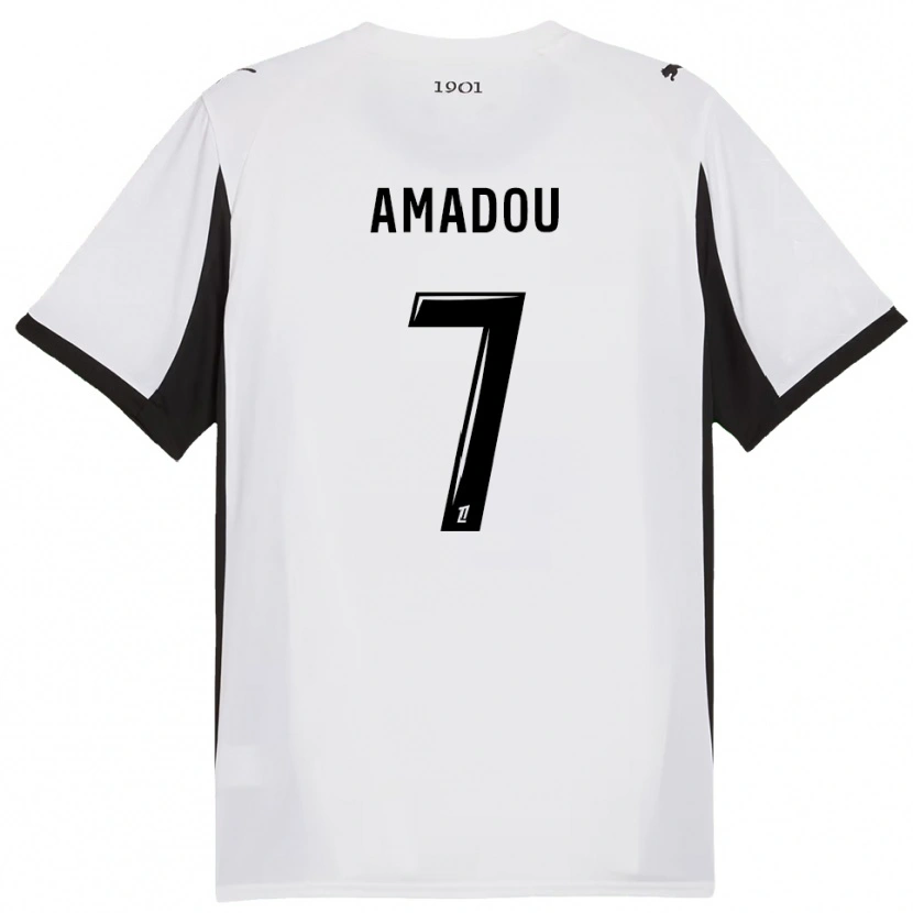 Danxenキッズアマドゥ・ディアロ#7白黒アウェイシャツ2025/26ジャージーユニフォーム