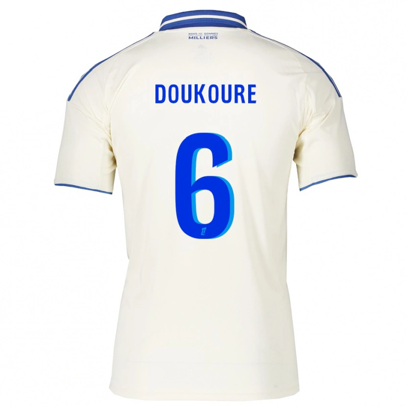 Danxenキッズイスマエル・ドゥクレ#6シャンパン青アウェイシャツ2025/26ジャージーユニフォーム