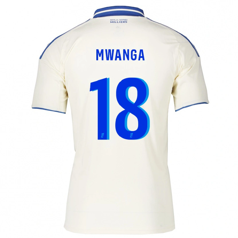 Danxenキッズジュニオール・ムワンガ#18シャンパン青アウェイシャツ2025/26ジャージーユニフォーム