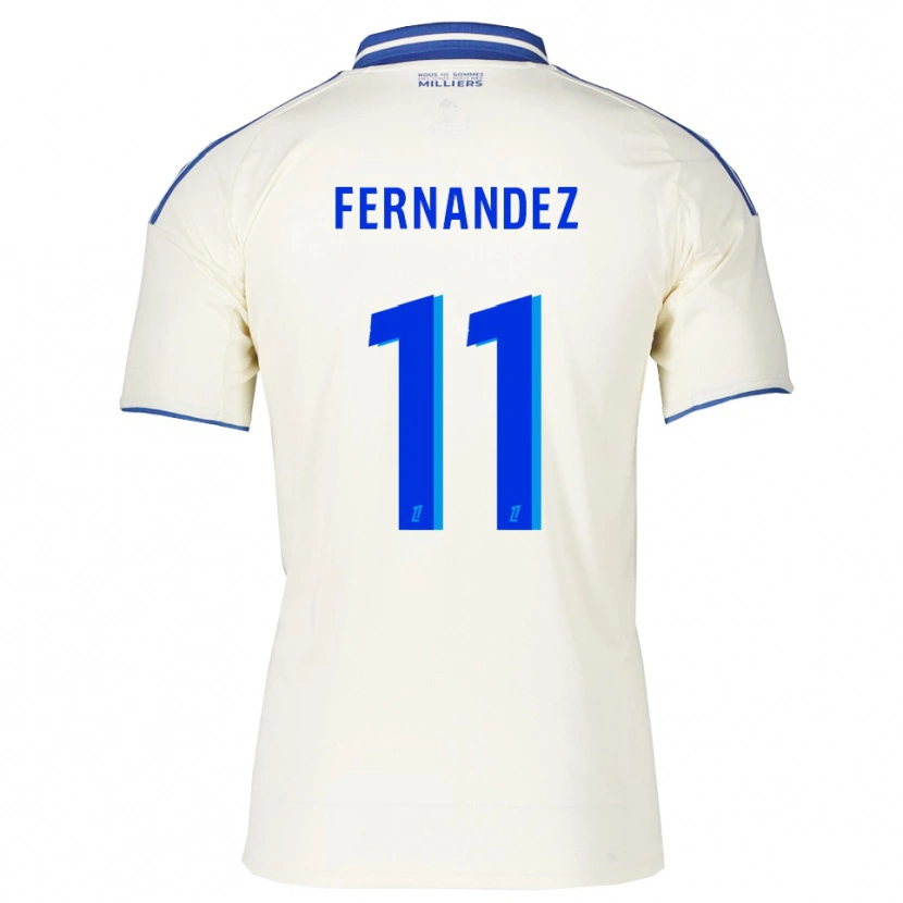 Danxenキッズエリアス・アラー・フェルナンデス#11シャンパン青アウェイシャツ2025/26ジャージーユニフォーム