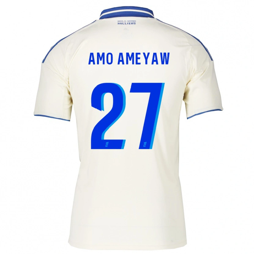 Danxenキッズサム・アモ・アメイヨー#27シャンパン青アウェイシャツ2025/26ジャージーユニフォーム