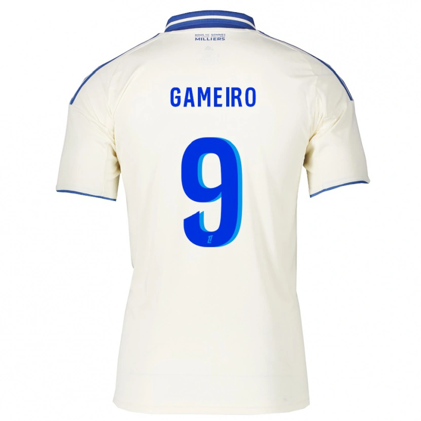 Danxenキッズケヴィン・ガメイロ#9シャンパン青アウェイシャツ2025/26ジャージーユニフォーム