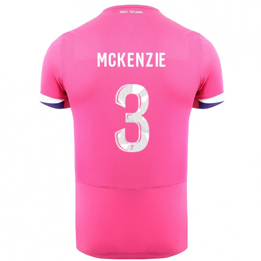 Danxenキッズマーク・マッケンジー#3ピンク白アウェイシャツ2025/26ジャージーユニフォーム