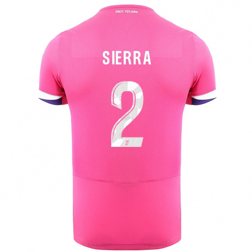 DanxenキッズPauline Sierra#2ピンク白アウェイシャツ2025/26ジャージーユニフォーム
