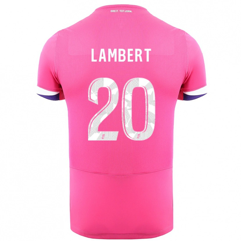 DanxenキッズSarah Lambert#20ピンク白アウェイシャツ2025/26ジャージーユニフォーム