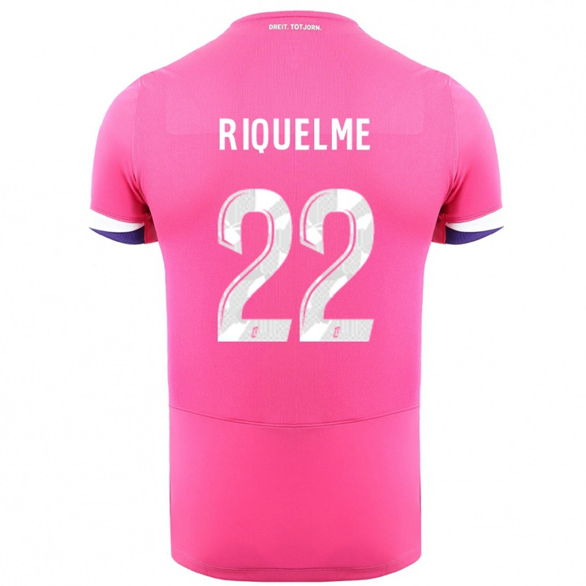 DanxenキッズLaura Riquelme#22ピンク白アウェイシャツ2025/26ジャージーユニフォーム