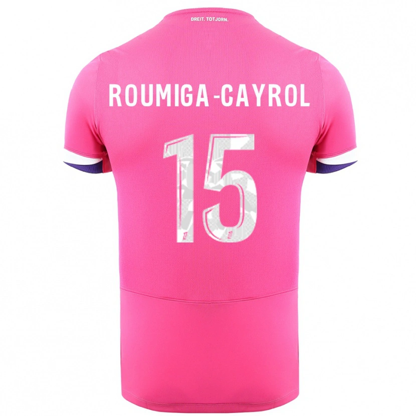 DanxenキッズSonia Roumiga-Cayrol#15ピンク白アウェイシャツ2025/26ジャージーユニフォーム