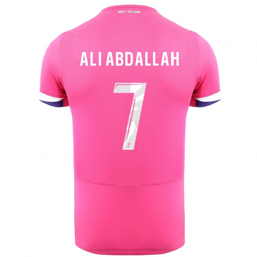 DanxenキッズNivine Ali Abdallah#7ピンク白アウェイシャツ2025/26ジャージーユニフォーム