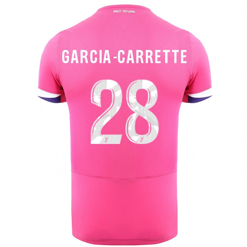 DanxenキッズHortense Garcia-Carrette#28ピンク白アウェイシャツ2025/26ジャージーユニフォーム