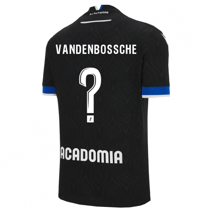 DanxenキッズLouka Vandenbossche#0黒白アウェイシャツ2025/26ジャージーユニフォーム
