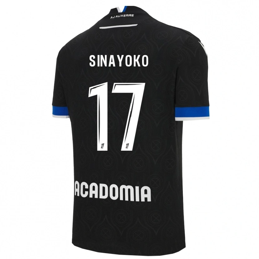 Danxenキッズラシヌ・シナヨコ#17黒白アウェイシャツ2025/26ジャージーユニフォーム