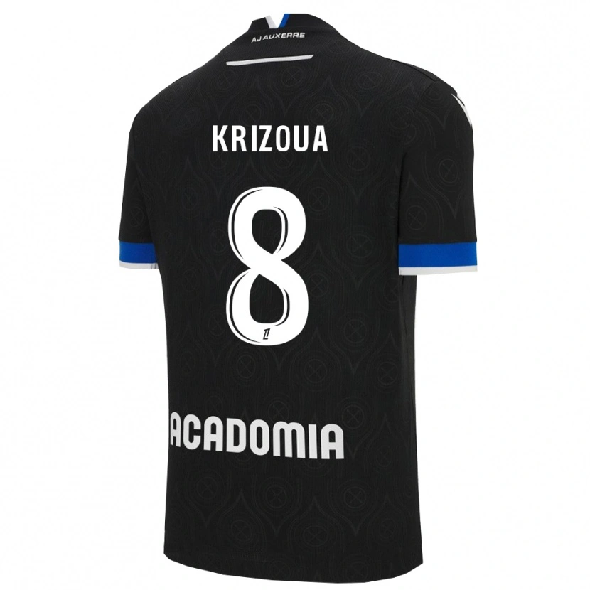 DanxenキッズAlvin Krizoua#8黒白アウェイシャツ2025/26ジャージーユニフォーム