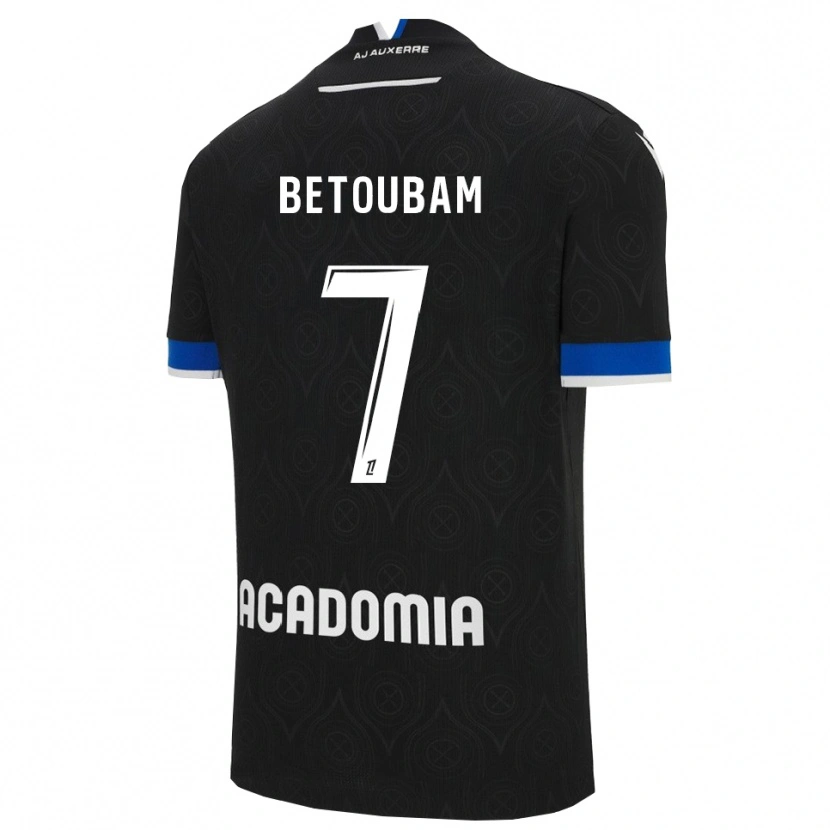 DanxenキッズClément Betoubam#7黒白アウェイシャツ2025/26ジャージーユニフォーム