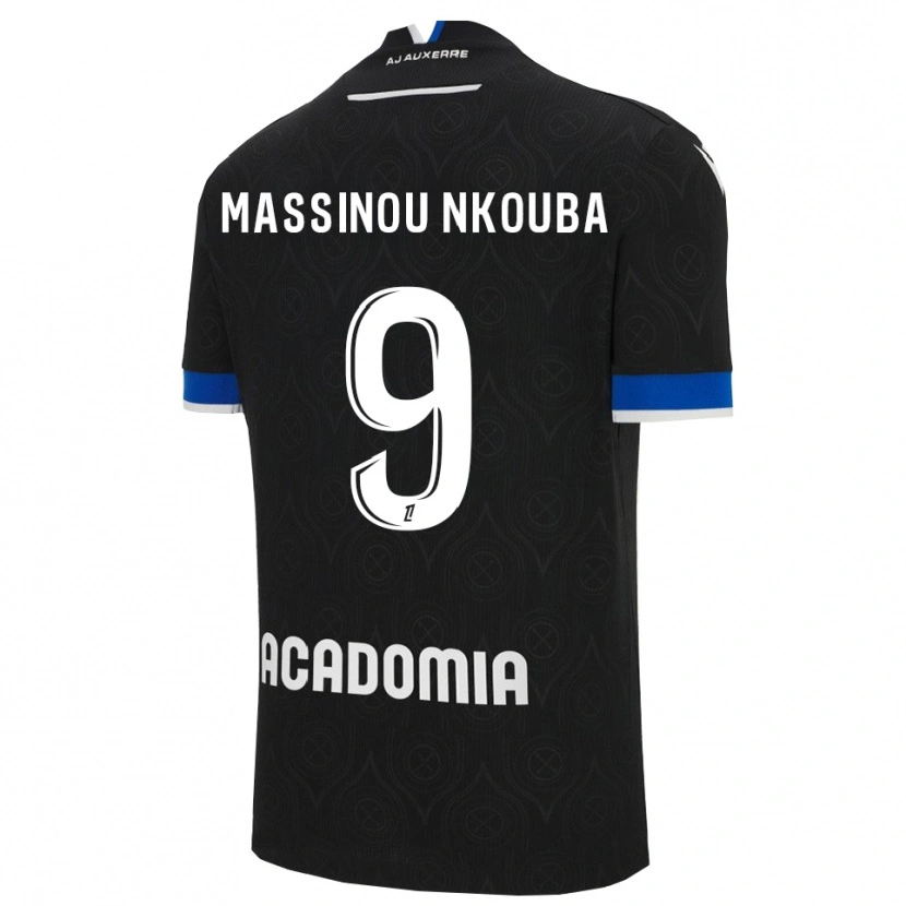DanxenキッズPierre Massinou Nkouba#9黒白アウェイシャツ2025/26ジャージーユニフォーム